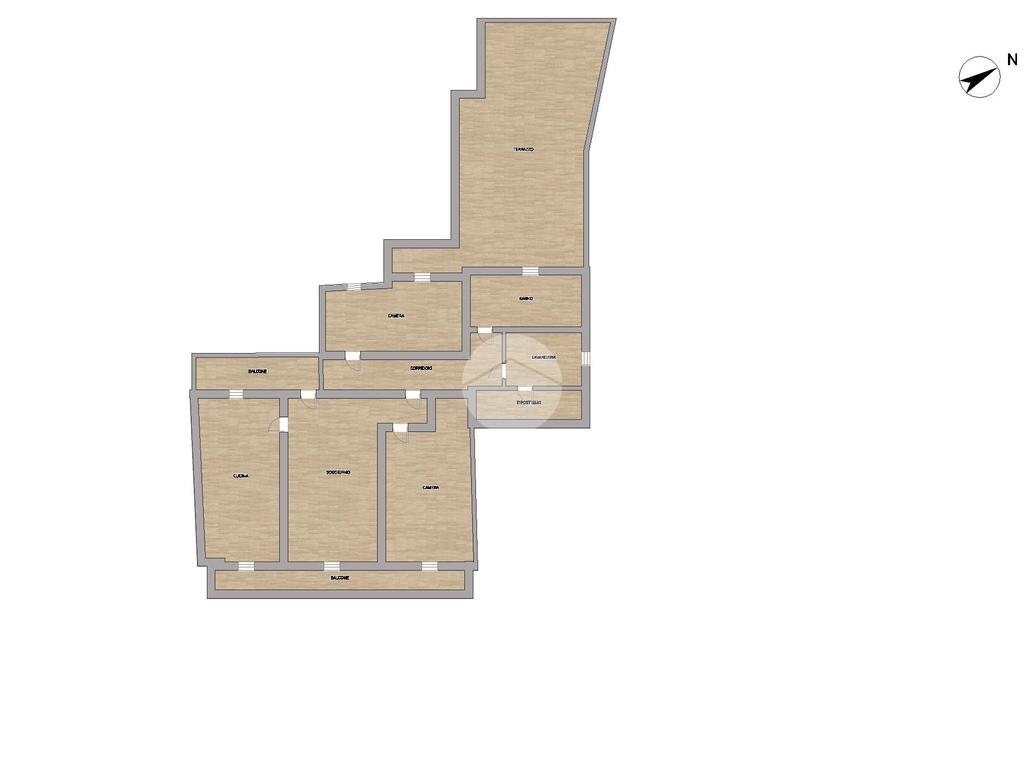 Quadrilocale Via Martiri Libertà, Valperga - planimetria 1