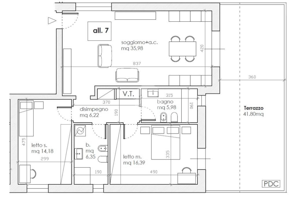 Trilocale Via Madre Teresa di Calcutta, Valsamoggia (zona Albareto - Mulini Nuovi) - planimetria 1