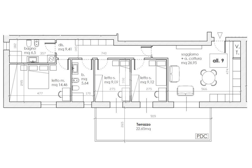Quadrilocale Via Madre Teresa di Calcutta, Valsamoggia (zona Albareto - Mulini Nuovi) - planimetria 1