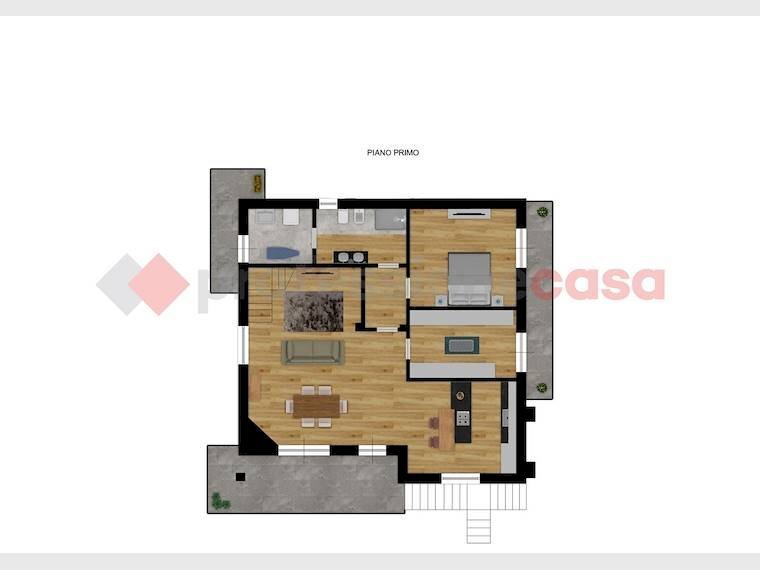 Apartment via vigone, 49, Cavour - floor plans 1