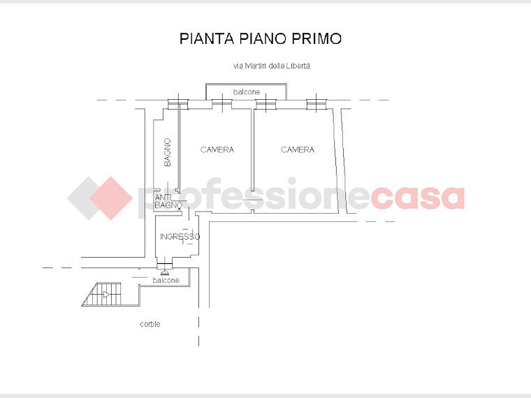 Two-room apartment Via Martiri della Libertà, 6, Osasco - floor plans 1
