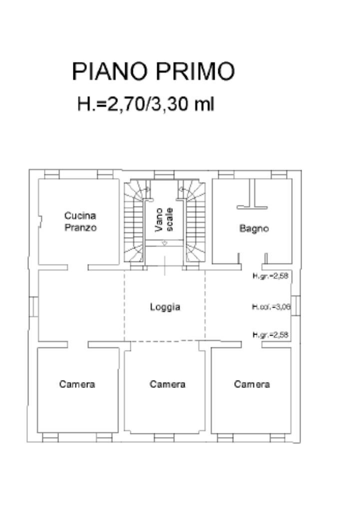Three-room apartment Via Concordia, Cavezzo - floor plans 1