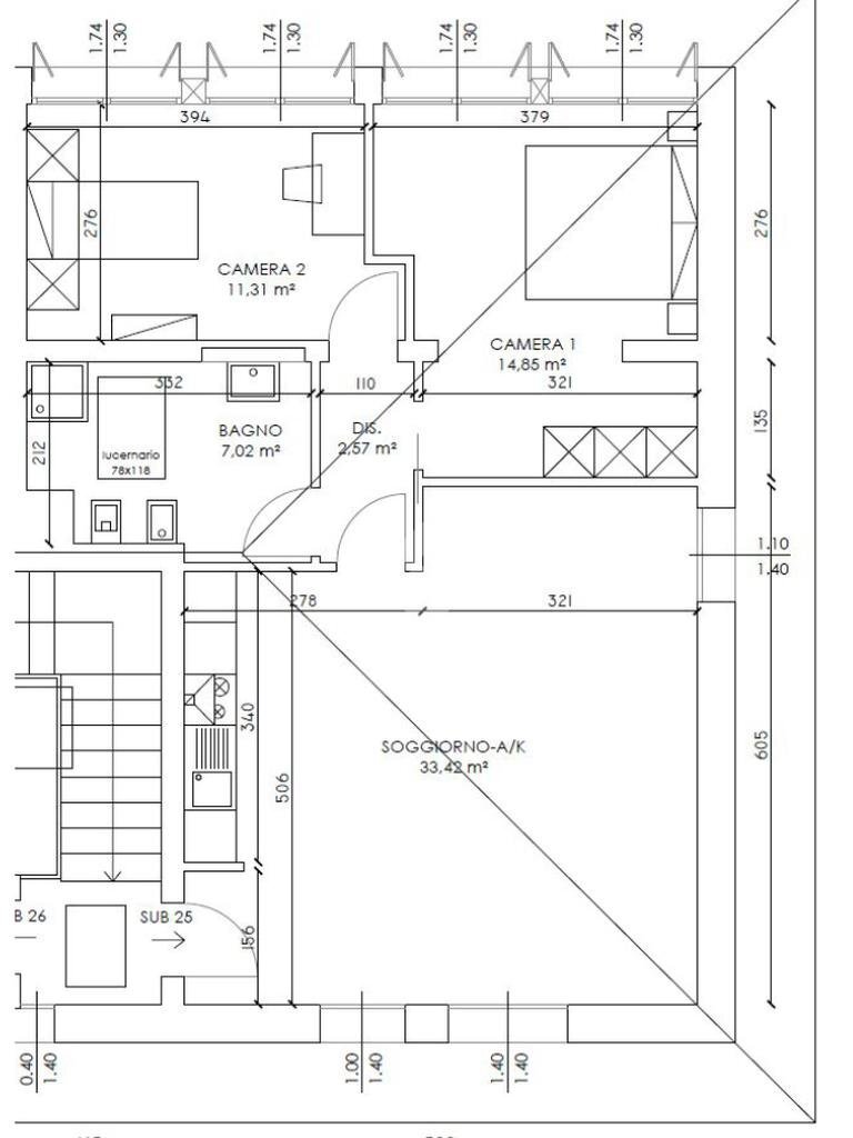 Trilocale Via della Libertà, Casalecchio di Reno - planimetria 1