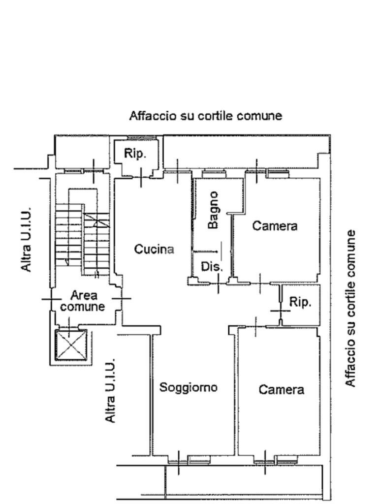 Four-room apartment Via fontane, Ciriè - floor plans 1
