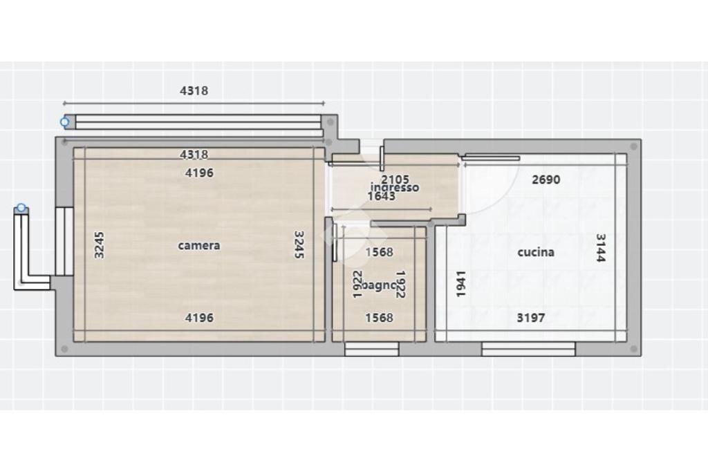 Monolocale Via Savona, Milano - planimetria 1