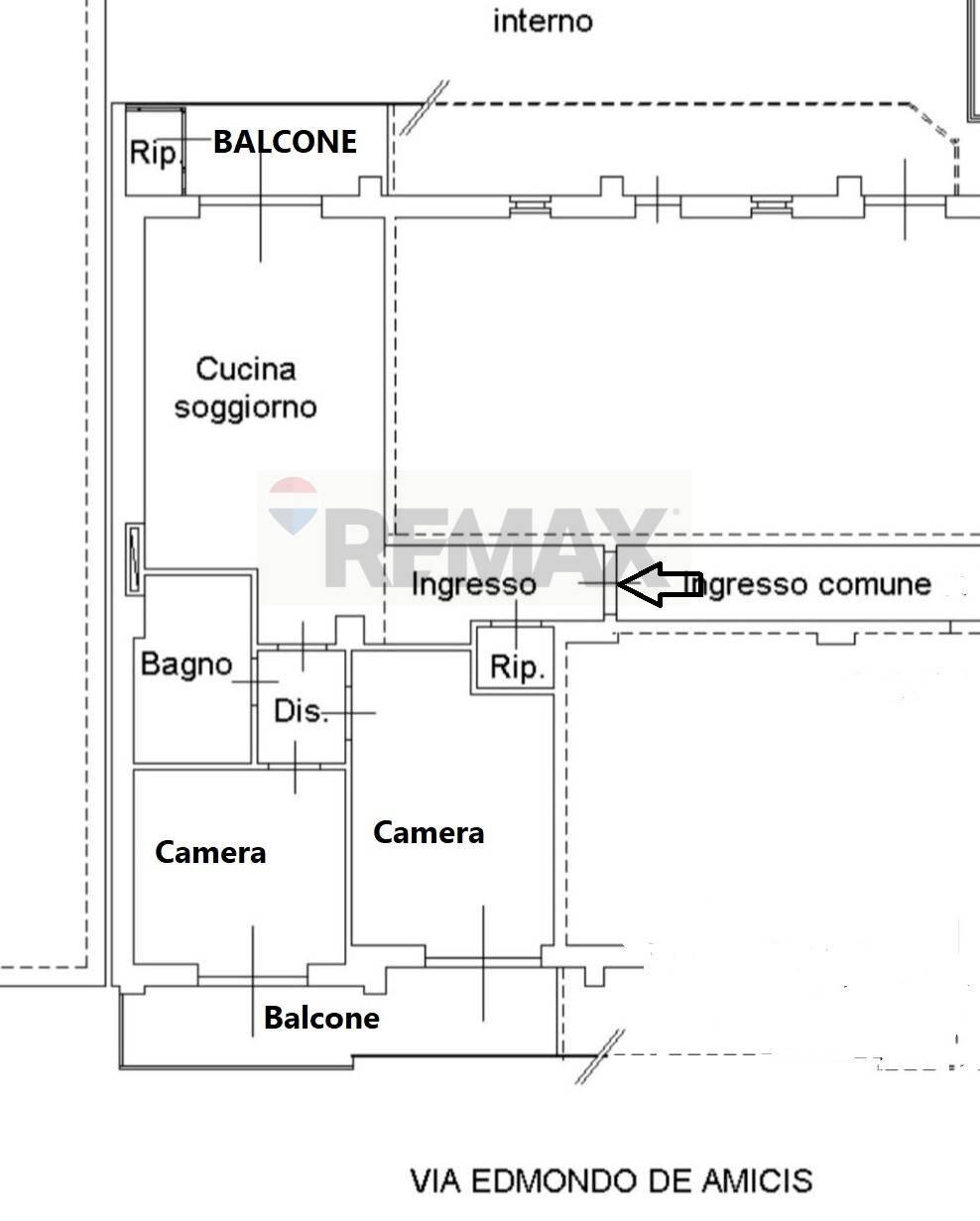 Pianta 2D - Trilocale Via Gregorio Ugdulena
 
7, Palermo - planimetria 1