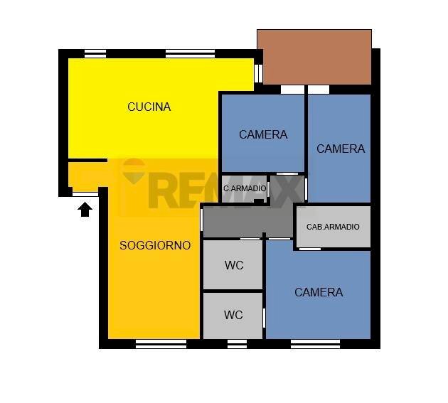 Pianta 2D - Four-room apartment Via San Giacomo Dei Capri
 
21, Napoli - floor plans 1