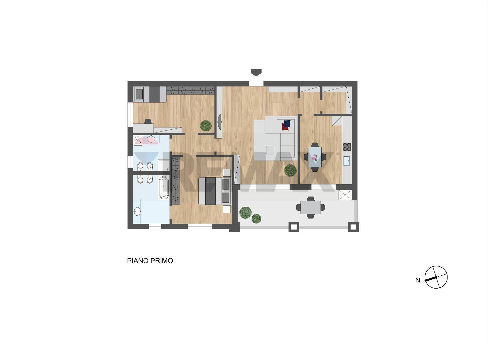 Pianta 2D - Three-room apartment Via Trieste
 
7, Cassina de' Pecchi - floor plans 1