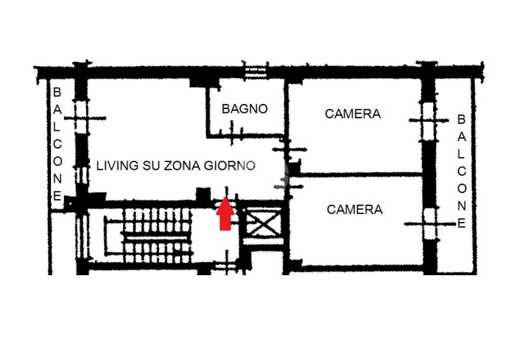 Trilocale Corso Grosseto, Torino (zona Madonna Campagna) - planimetria 1