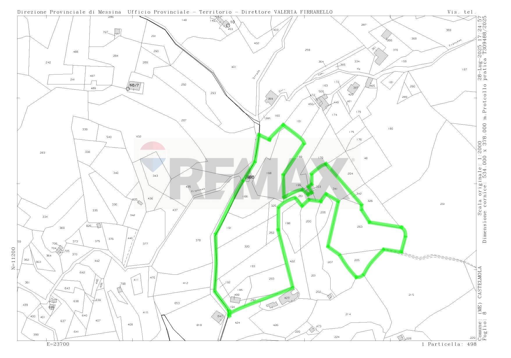 Pianta 2D - Agricultural land Contrada Francese, Castelmola - floor plans 1