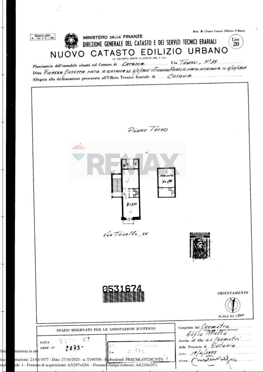Pianta 2D - Two-room apartment Via Pietro Toselli
 
35, Catania - floor plans 1