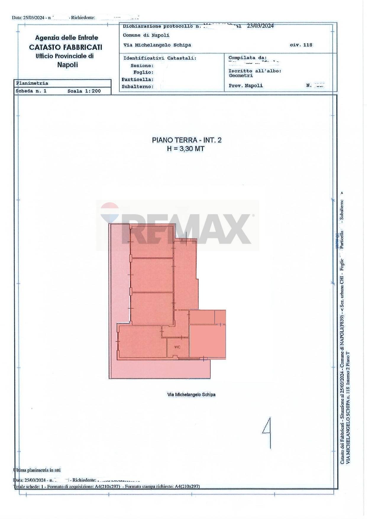 Pianta 2D - Appartamento Via Michelangelo Schipa
 
118, Napoli - planimetria 1