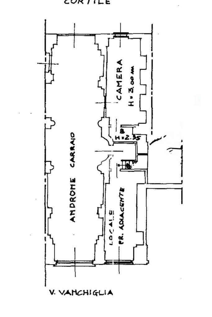 One-room apartment Via Vanchiglia, Torino (neighborhood Vanchiglia) - floor plans 1