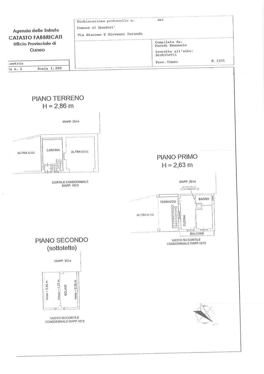 Foto 17 - Two-room apartment Piazza Gherbiana, Mondovì - floor plans 1