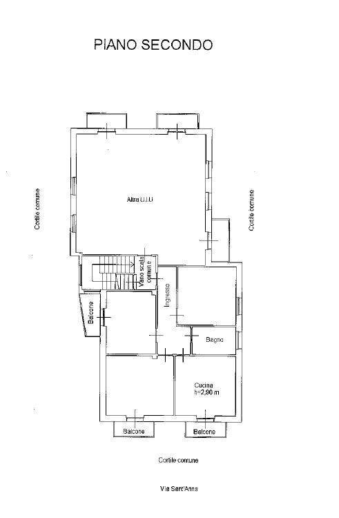 planimetria - Appartamento via Sant'Anna
 
52, Mondovì - planimetria 1