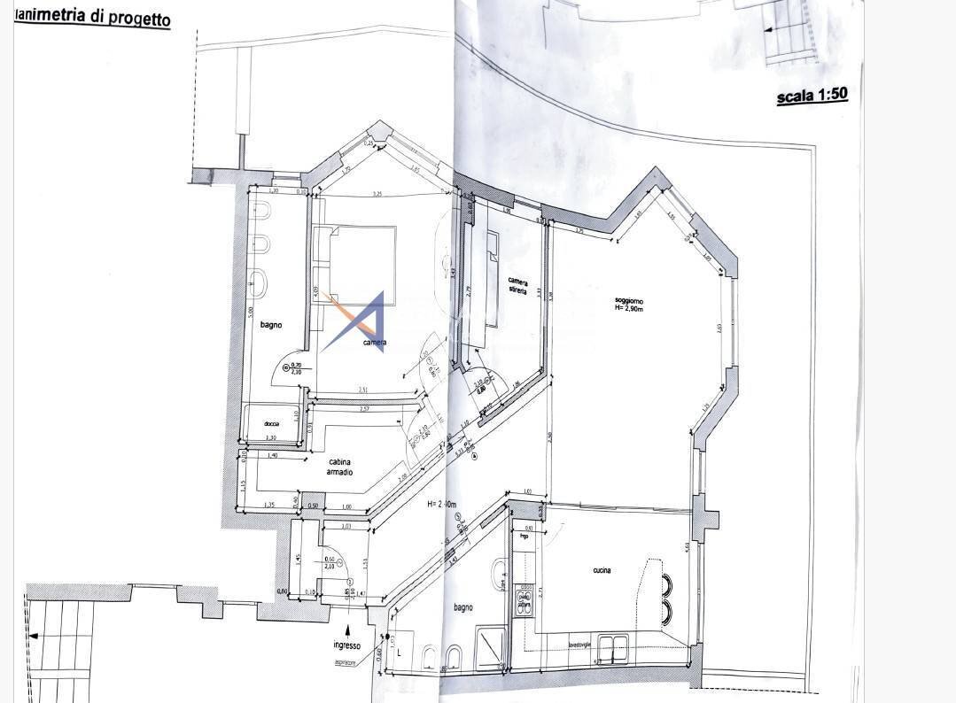 Foto 44 - Trilocale Ospedaletti - planimetria 1