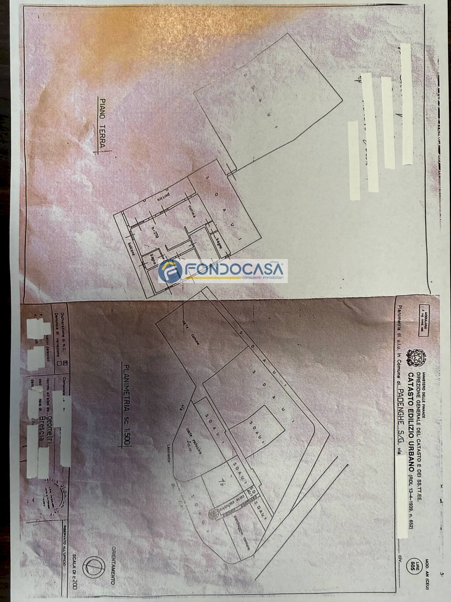 scheda catastale - Four-room apartment via monte alto, Padenghe sul Garda - floor plans 1