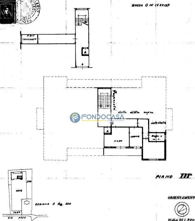 scheda catastale - Trilocale Via Pisa
 
22, Massa - planimetria 1