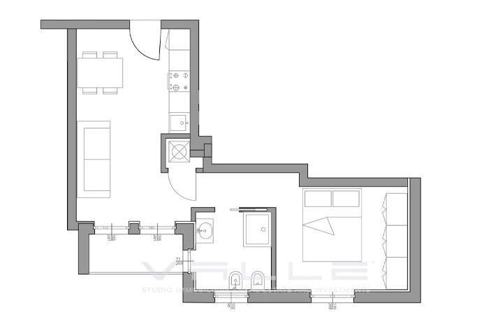 Planimetria - Attico Via Buratti, Bergamo - planimetria 1