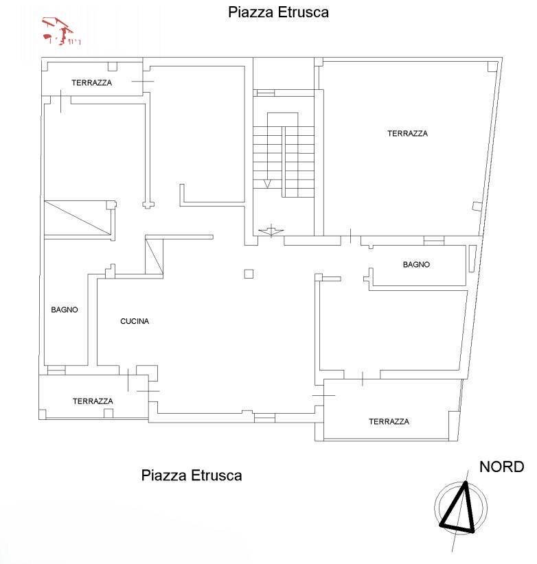 Foto 48 - Appartamento Piazza Etrusca
 
6, Fiesole - planimetria 1