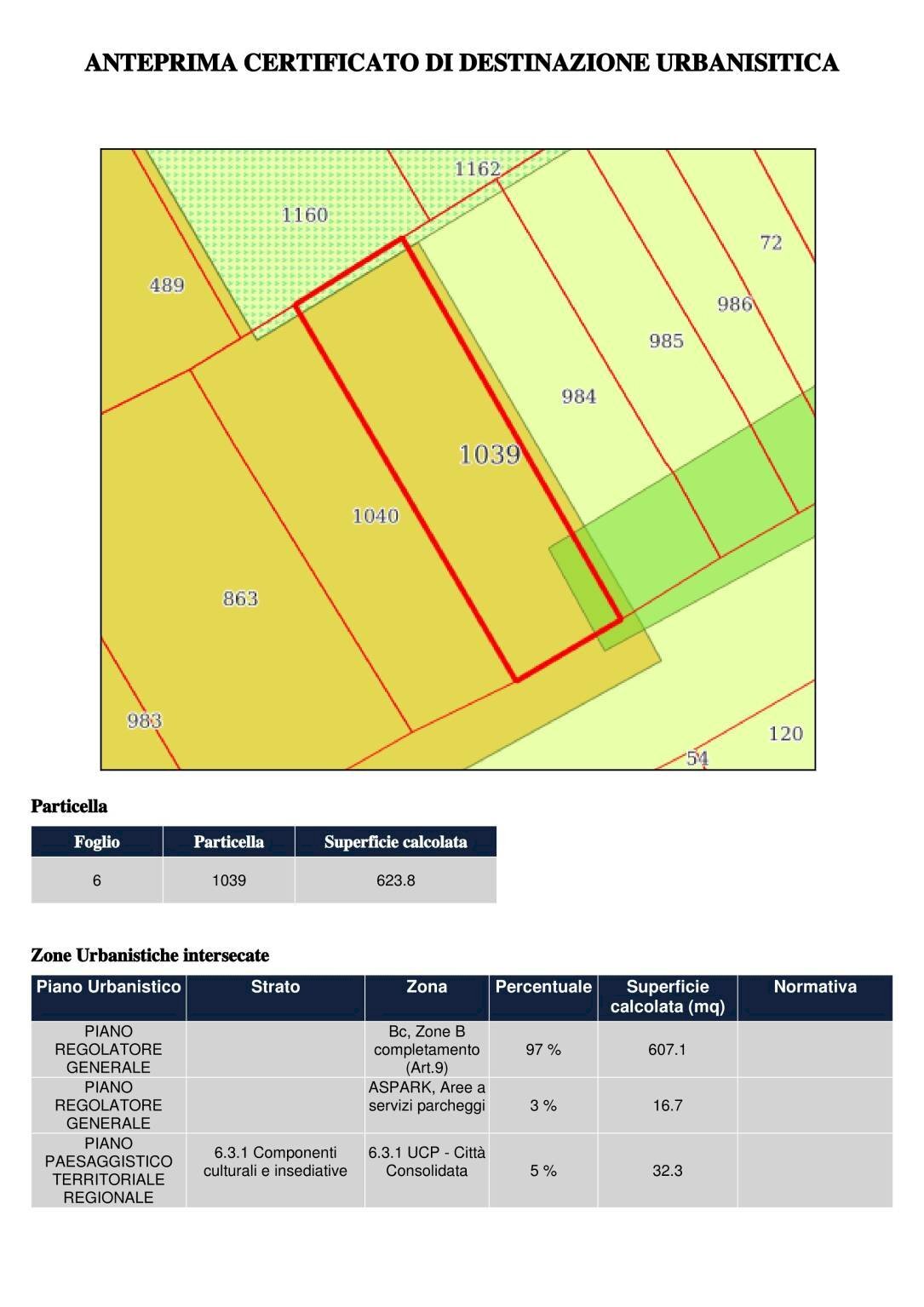 Terreno edificabile corso Umberto, Carosino - planimetria 1