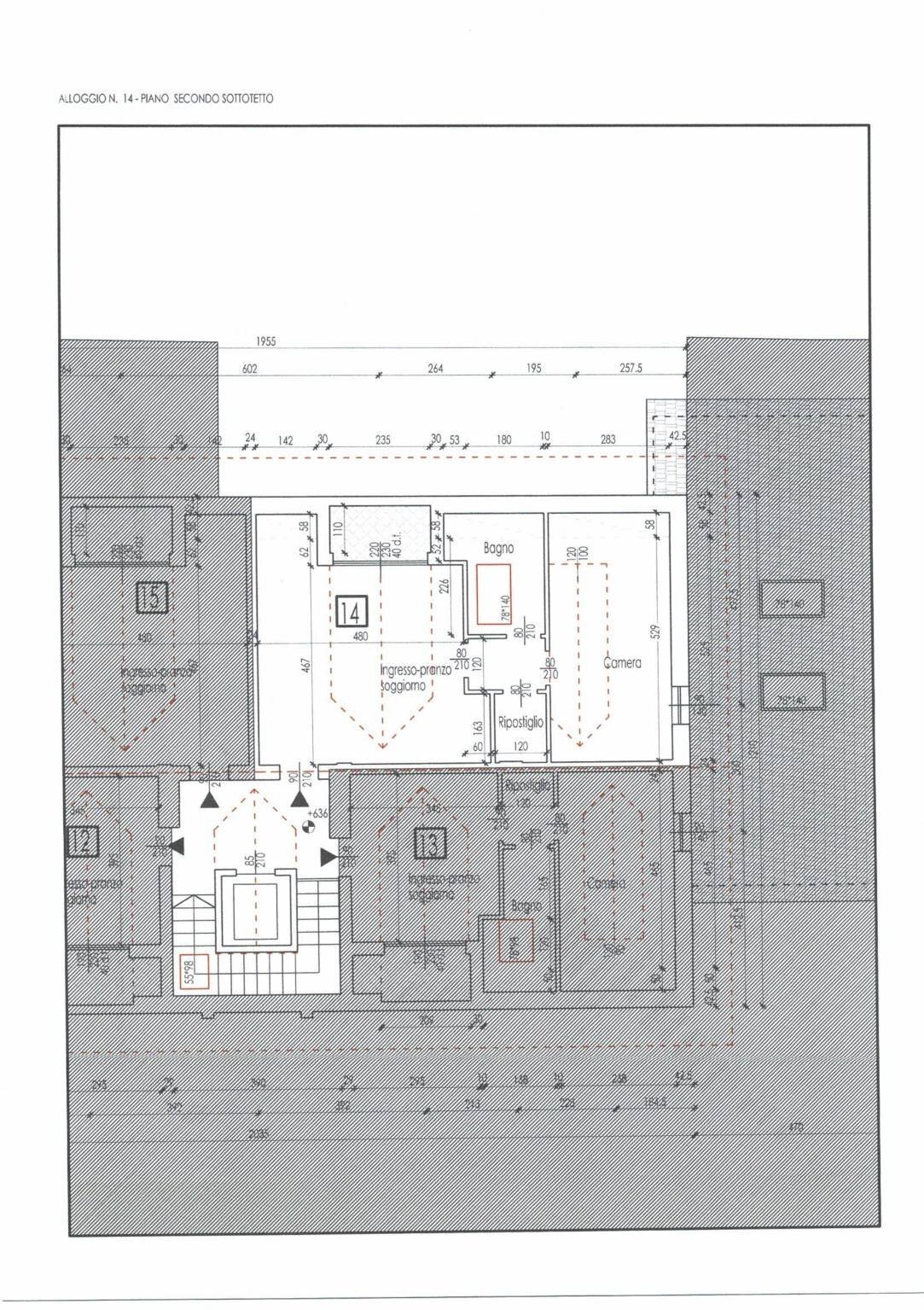 Attico viale Luigi Borri, Varese - planimetria 1