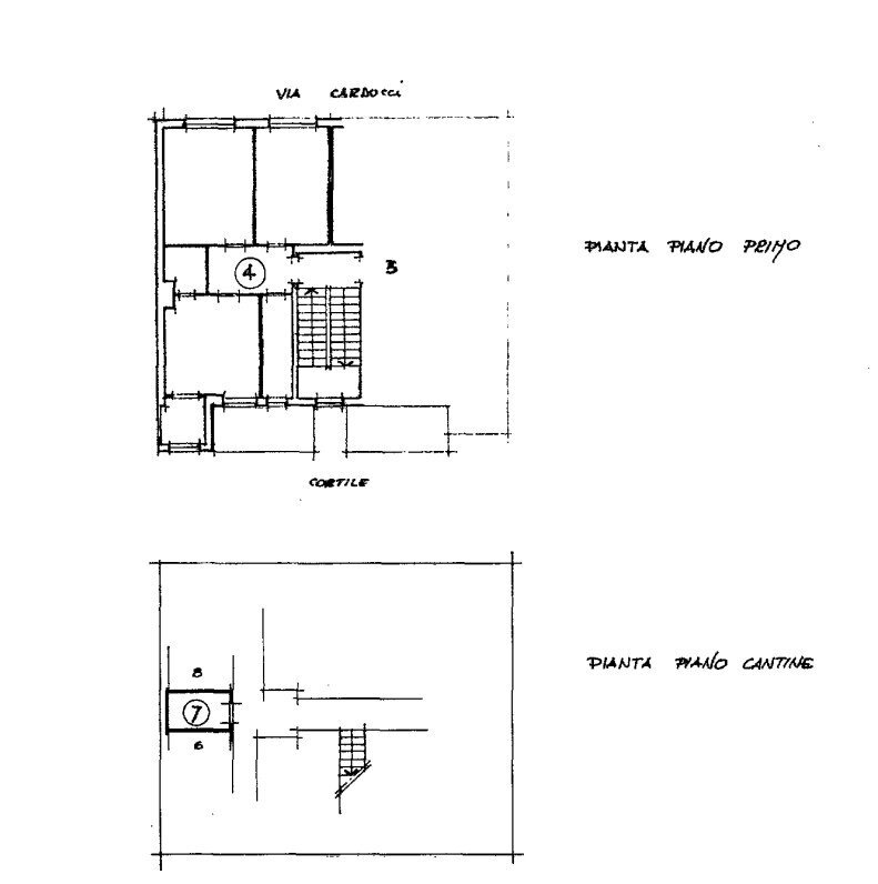 Three-room apartment via Giosuè Carducci, 8, Moncalieri - floor plans 1