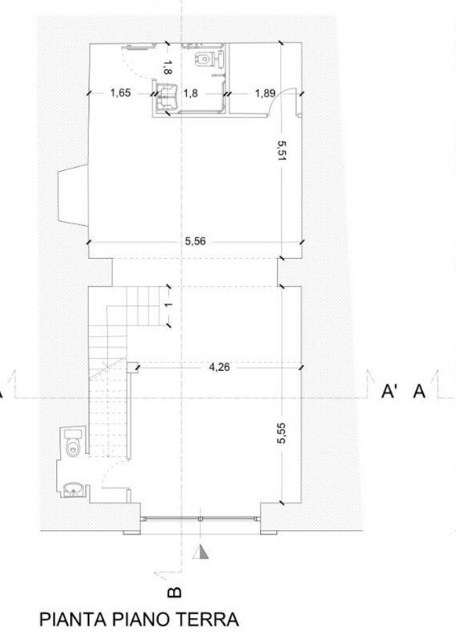 Negozio via Andrea Doria, 18, Viterbo - planimetria 1