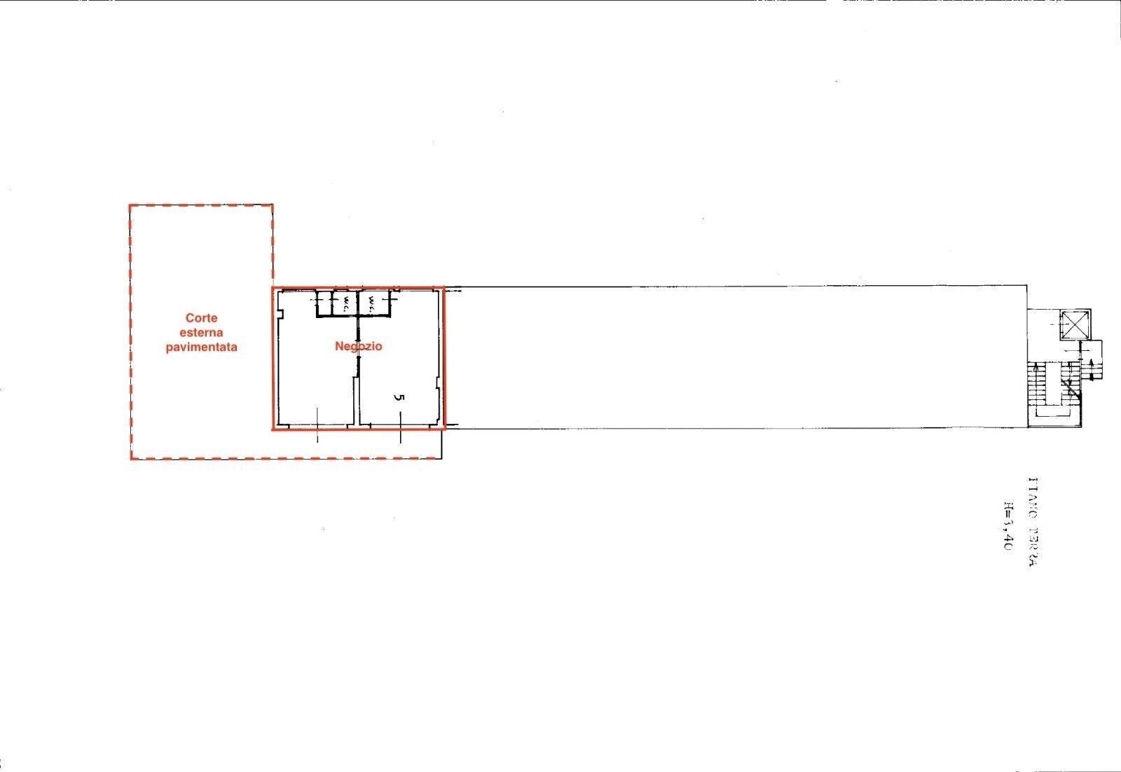 Shop via Cavour, 92, Alba Adriatica - floor plans 1