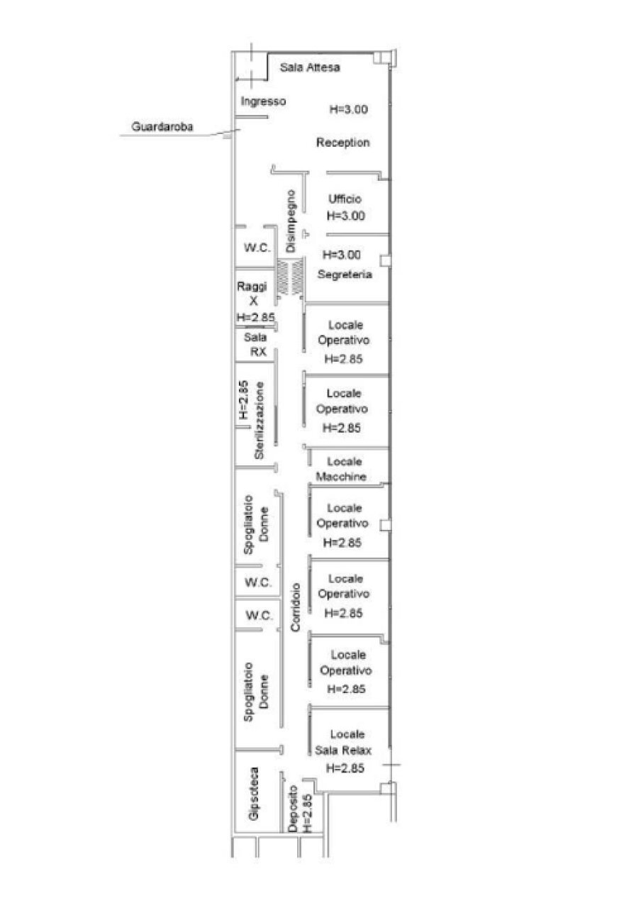 Ufficio via Amilcare Ponchielli, 23, Bologna (zona Savena) - planimetria 1