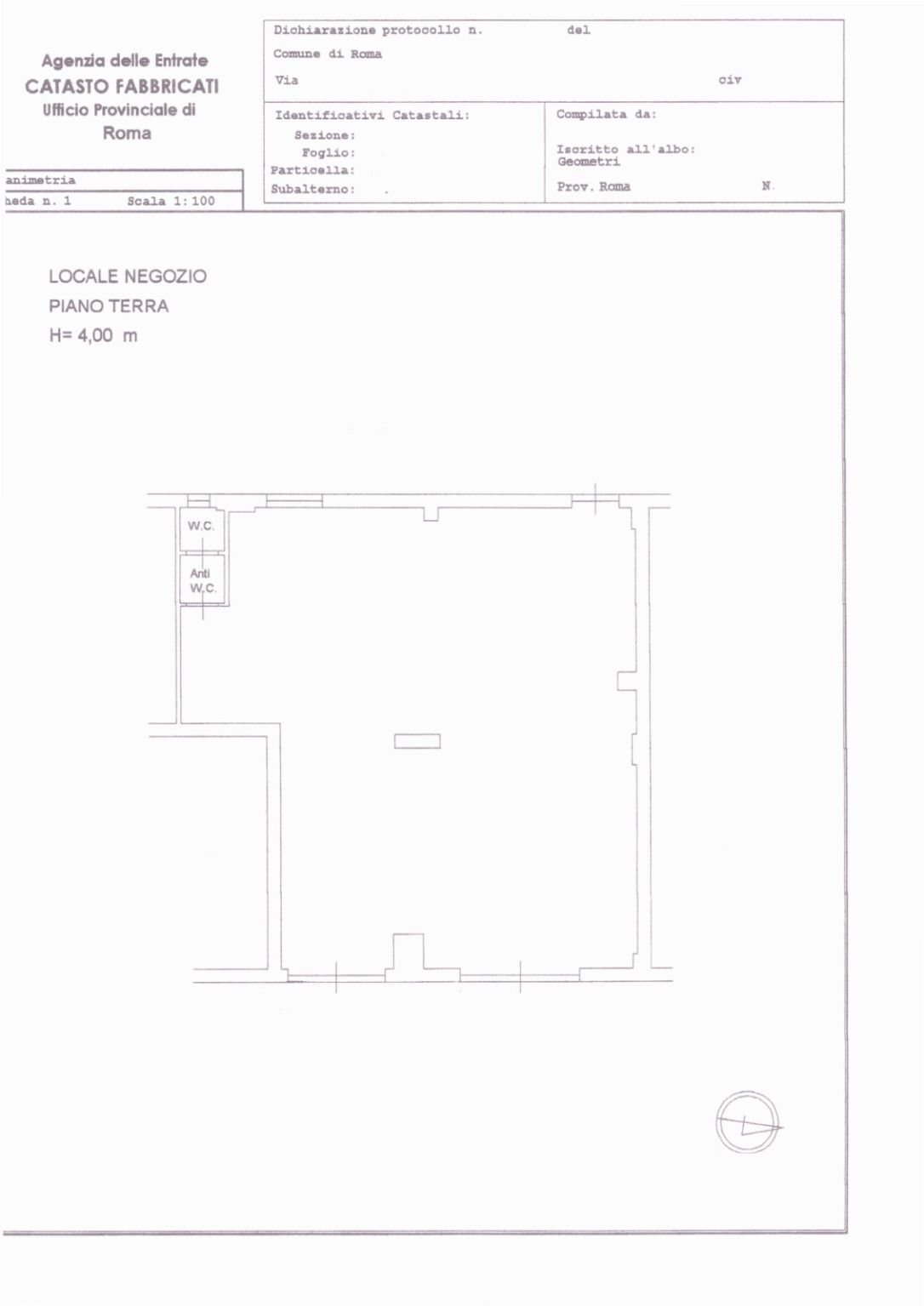 Shop via Antonello da Messina, Roma - floor plans 1