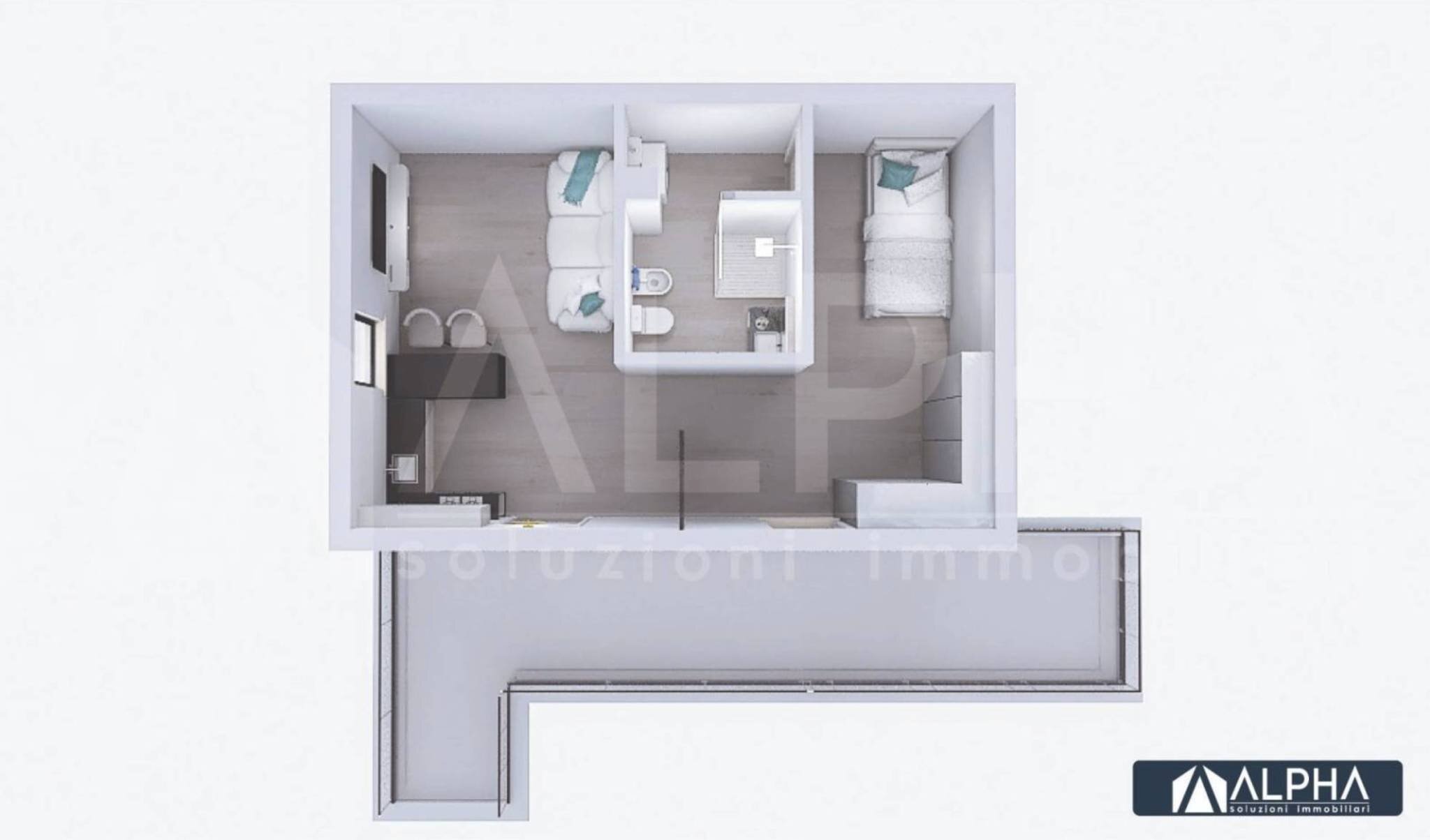 Two-room apartment via Circonvallazione, Savignano sul Rubicone - floor plans 1