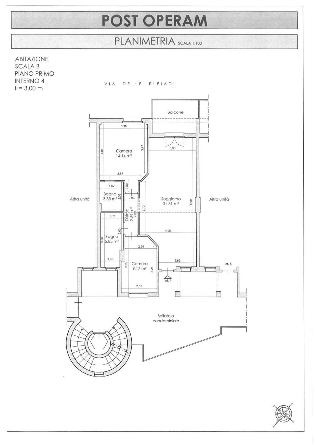 Trilocale via delle Pleiadi, 1, Ladispoli - planimetria 1