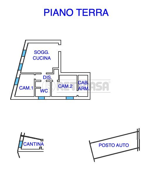PLANIMETRIA - Quadrilocale Via Androna Veneta 2, Villesse - planimetria 1
