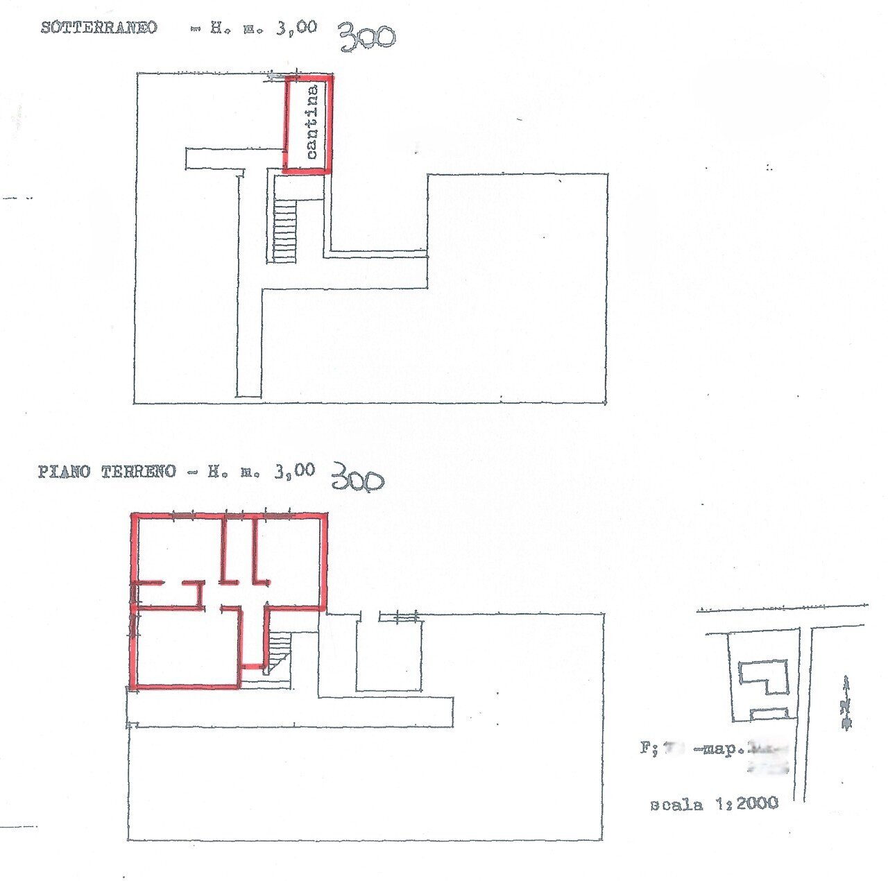 appartamento e cantina.jpg - Quadrilocale Via Sirena, Valsamoggia - planimetria 1