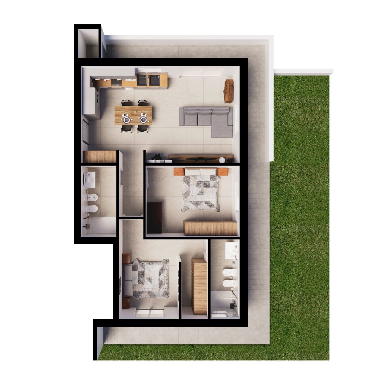 3_Pianta_PT_INT.3.jpg - Three-room apartment Via della Rimessa, Mentana - photo 1