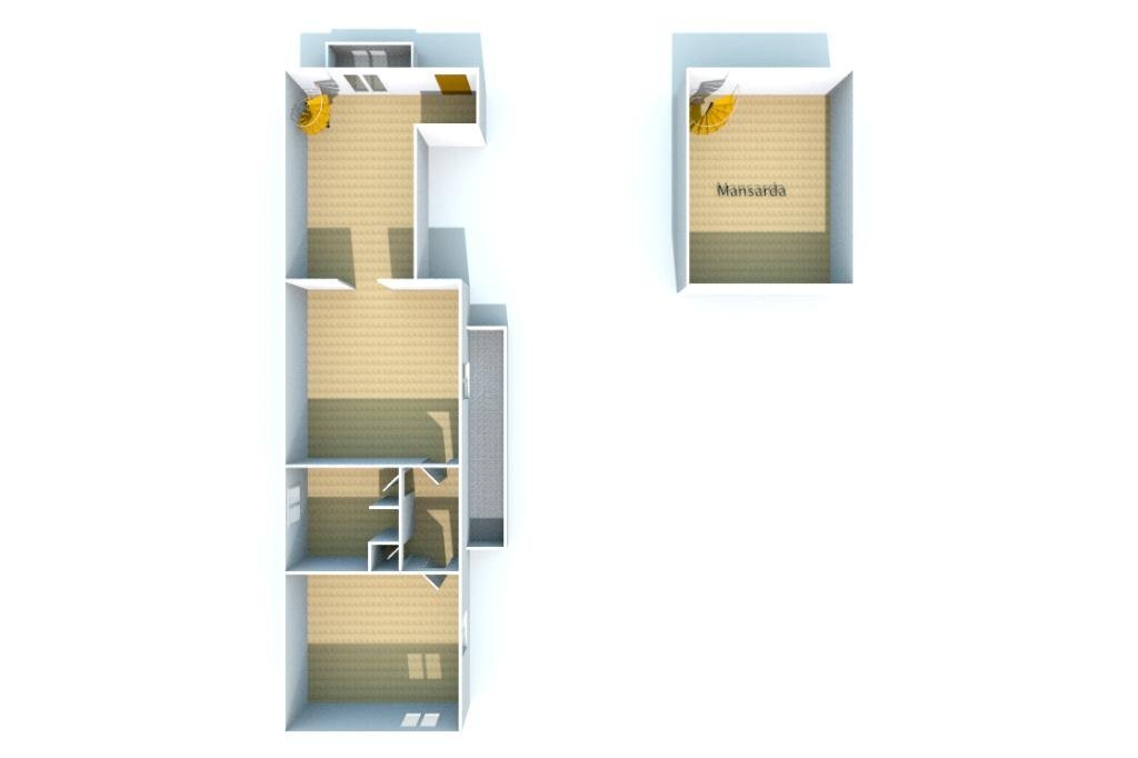 Three-room apartment Via Alba, Canelli - floor plans 1
