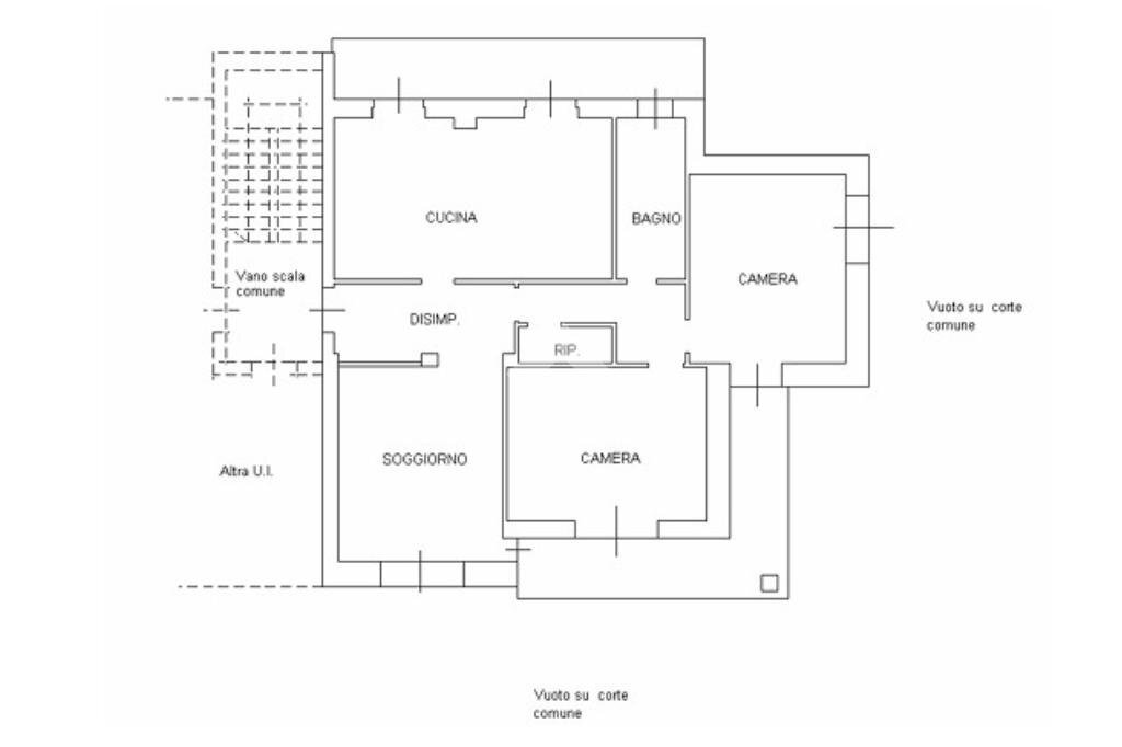 Quadrilocale Via Farini, Cigliano - planimetria 1