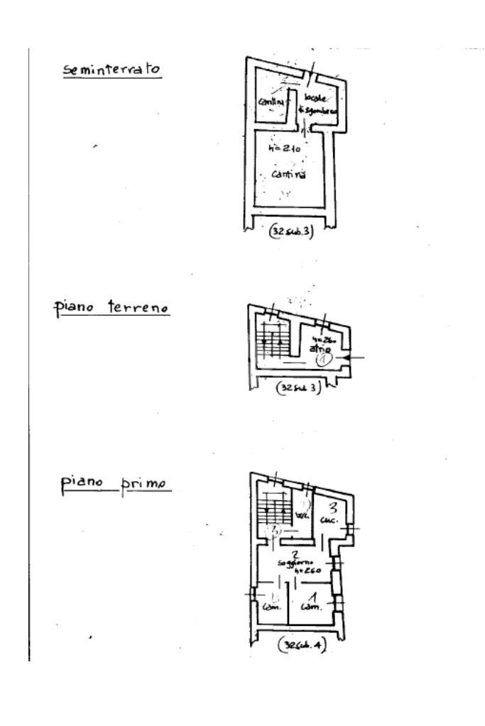 Semi-detached house Località Prato, Cantalupo Ligure - floor plans 1