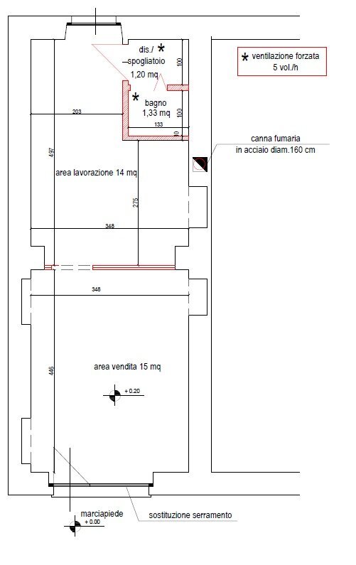 Pescheria via Borgaro, 79/C, Torino (zona Madonna Campagna) - planimetria 1
