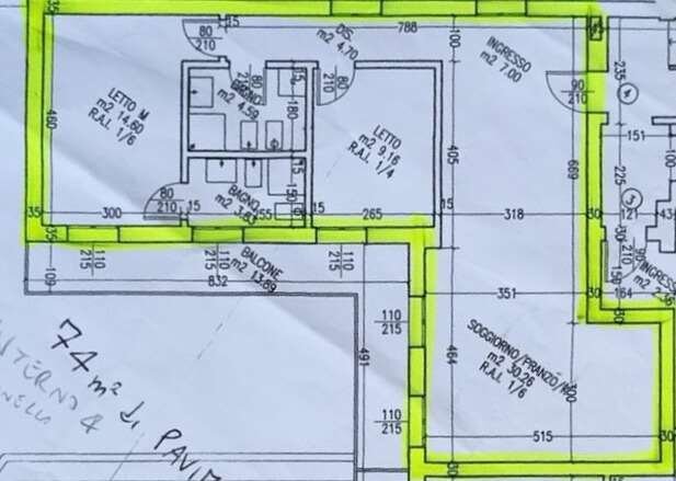 Bilocale Via Crocetta, Ravenna - planimetria 1