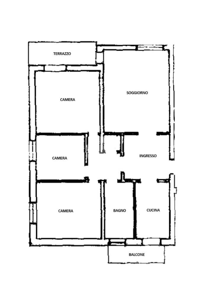 Quadrilocale Via Predosa, Zola Predosa - planimetria 1