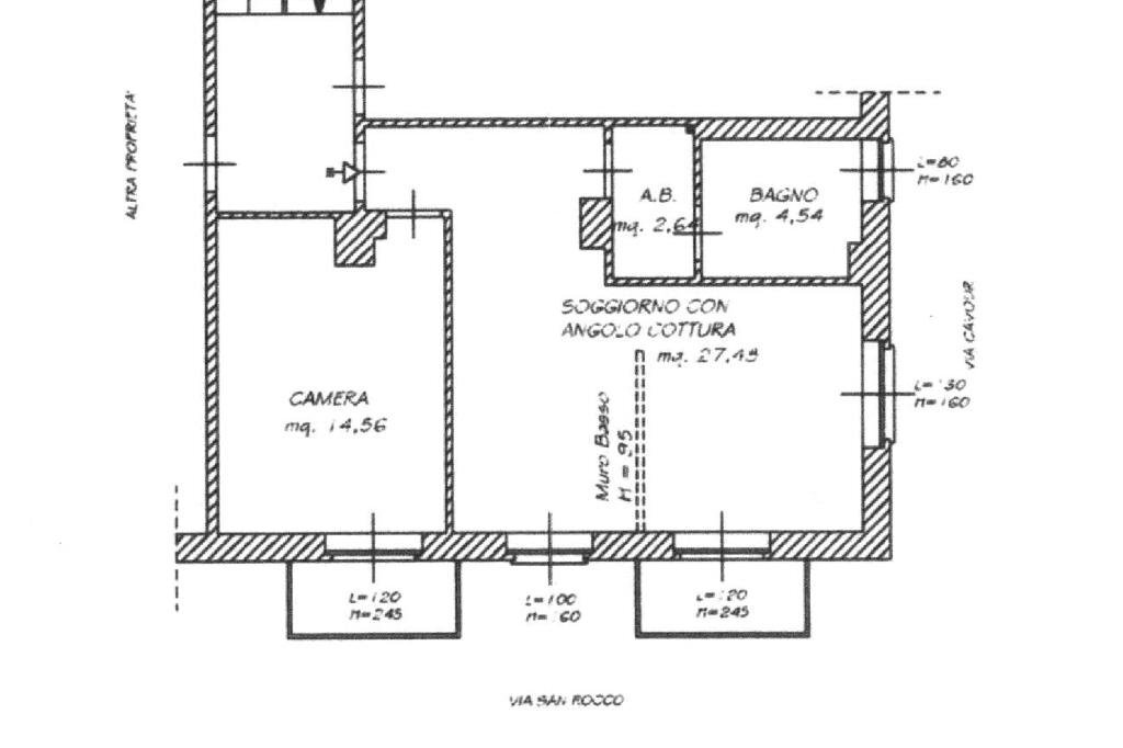 Three-room apartment Via san rocco, Grugliasco - floor plans 1