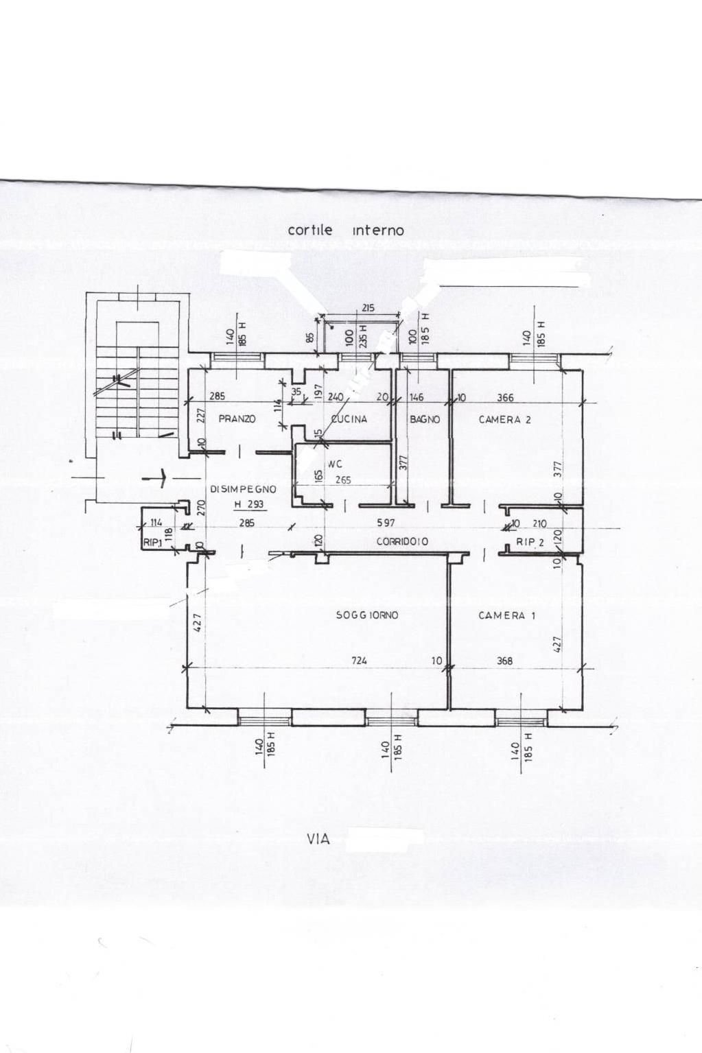 Quadrilocale via Giovanni Plana, Alessandria - planimetria 1