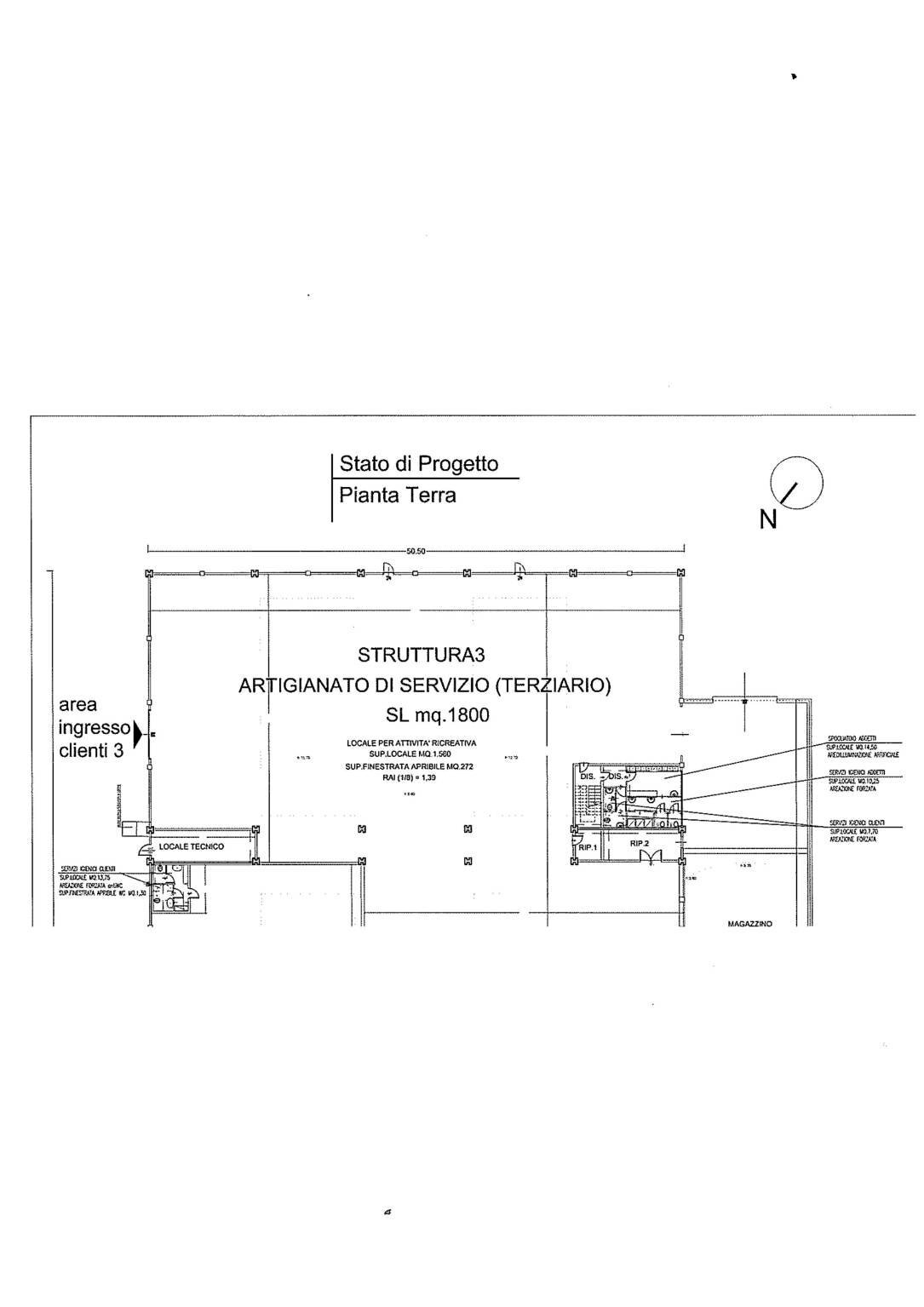 Negozio via Filippo Turati, 35, San Martino Siccomario - planimetria 1