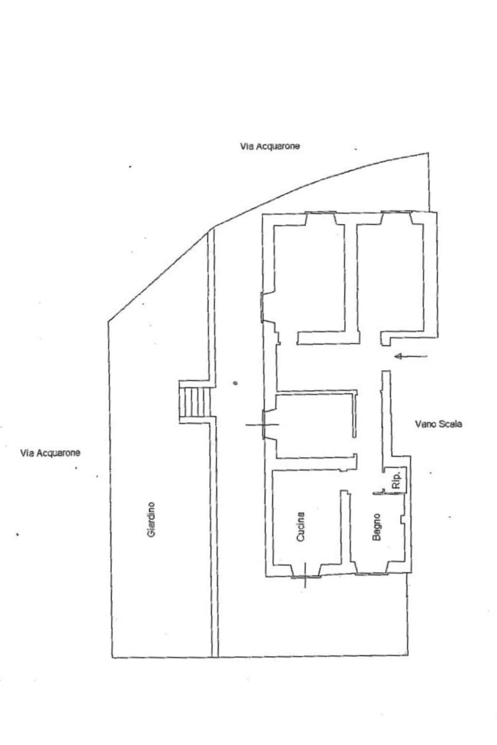 Trilocale via Aldo Acquarone, Genova (zona Castelletto) - planimetria 1