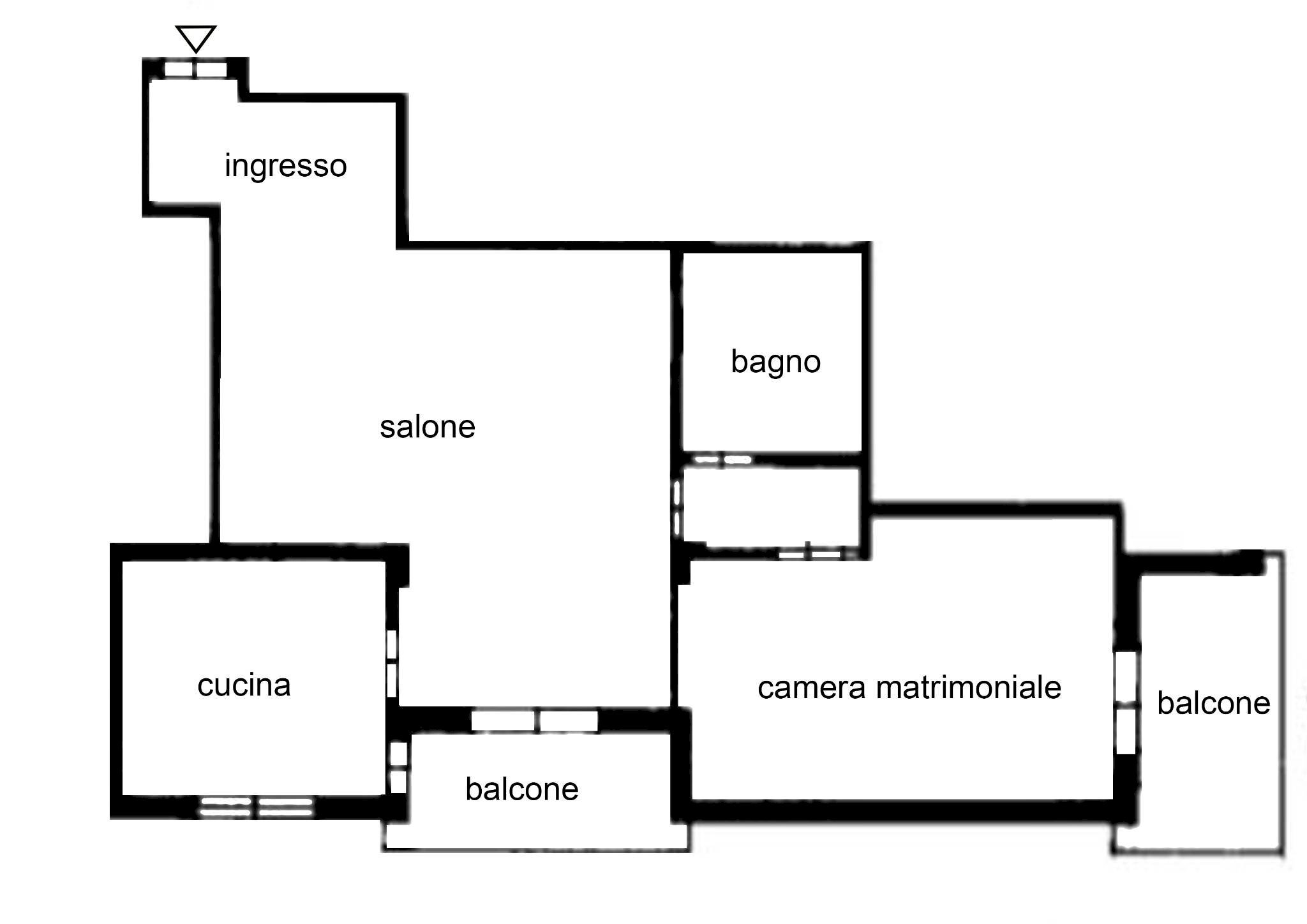 Appartamento via Raffaele Ricca, 16, Genova (zona Marassi) - planimetria 1