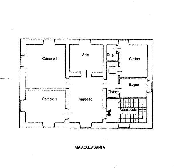 Appartamento via Acquasanta, Genova - planimetria 1