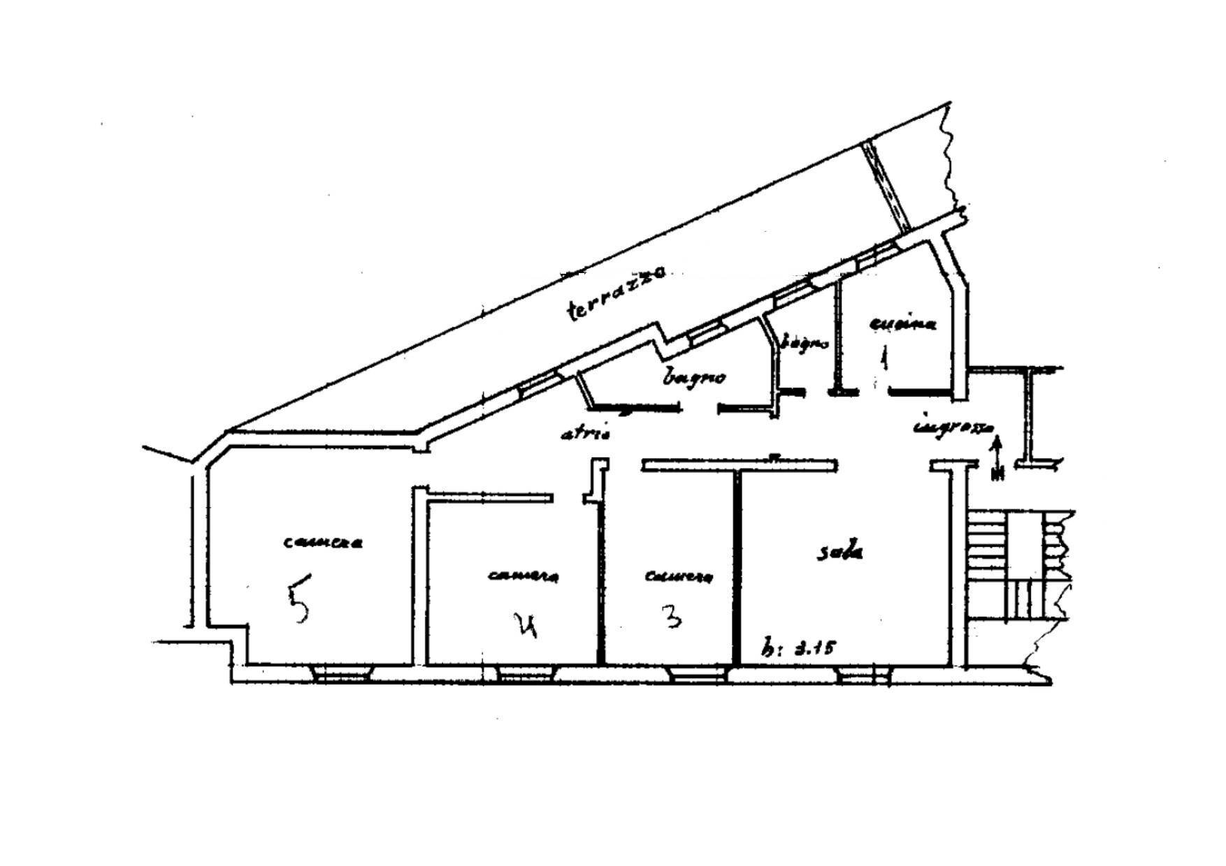 Quadrilocale via Giuseppe Verdi, Parma - planimetria 1