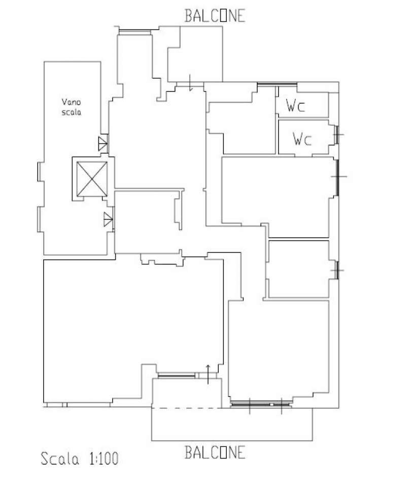 Planimetria casa - Three-room apartment via Asmara, Roma - floor plans 1
